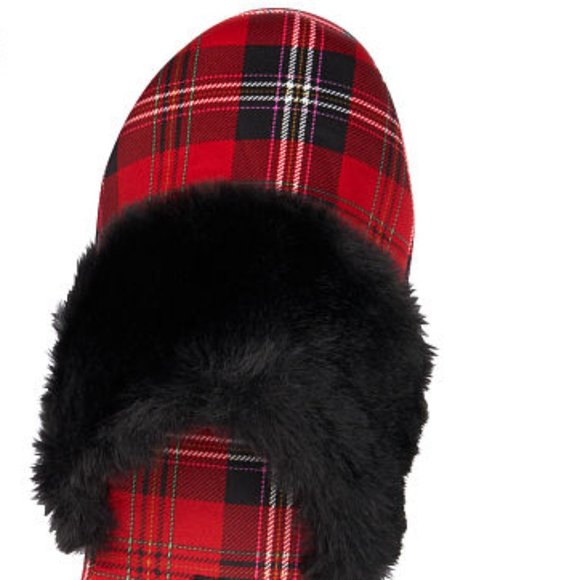 Victoria's Secret Shoes - VS Signature Satin Slippers Plaid NWT Victoria's Secret Brand New